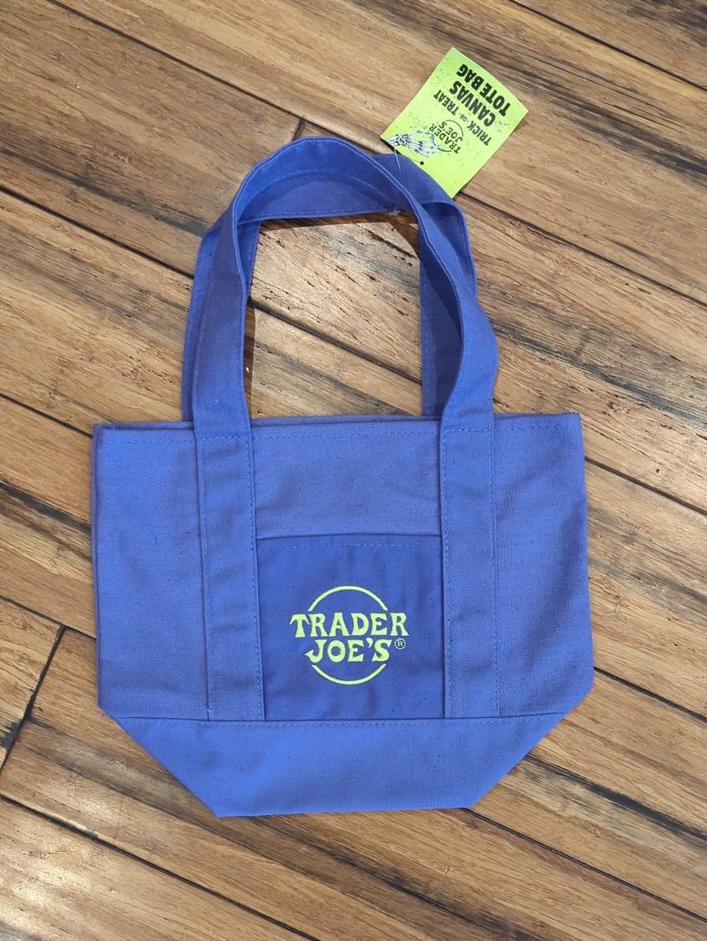 Trader Joe's Small Canvas Tote Purple